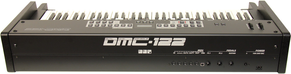 GSI DMC-122 Programmable Dual Manual MIDI Keyboard Controller w/Drawbars - Clean