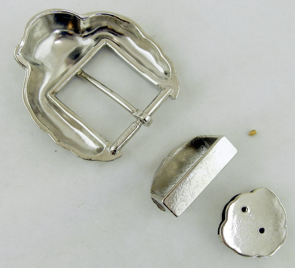 1-1/2" Eagle 3-Piece Belt Buckle Set (Nickel Plate)