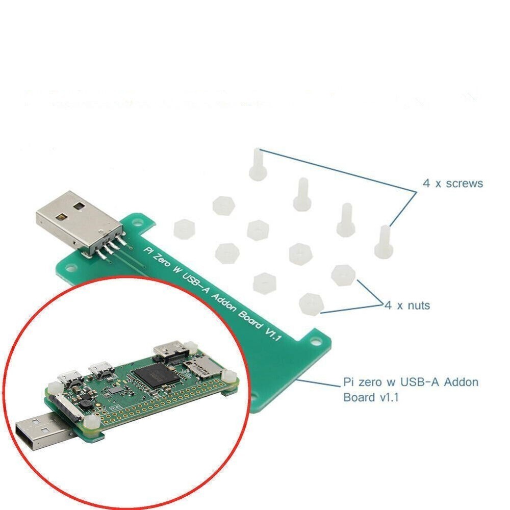 Addon Board USB-A Connector Transmitter for Raspberry Pi Zero Raspberry Pi Zero
