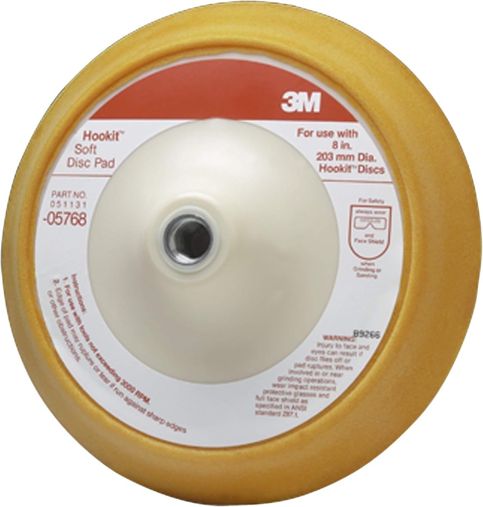 3M Hookit Soft Disc Pad, 05768, 8 inch