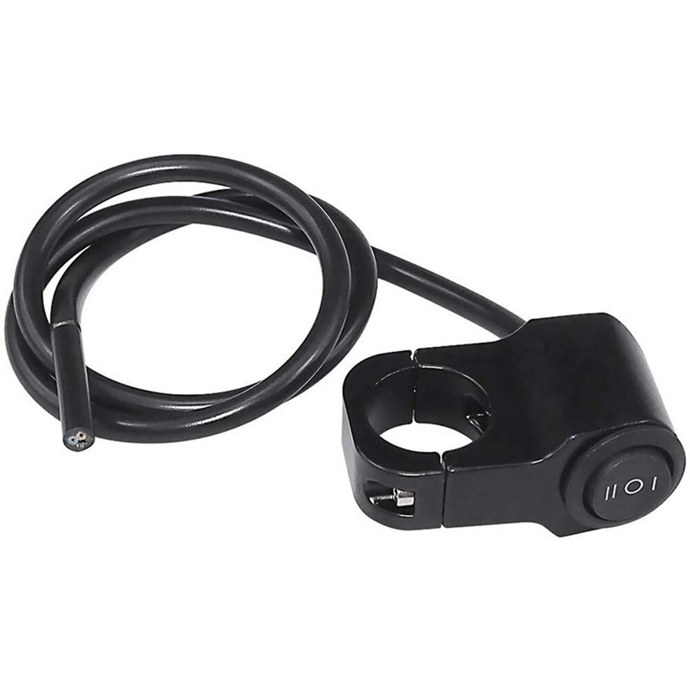 Motorcycle Headlight Button For Handlebar 22cm Switch Aluminum Alloy Black