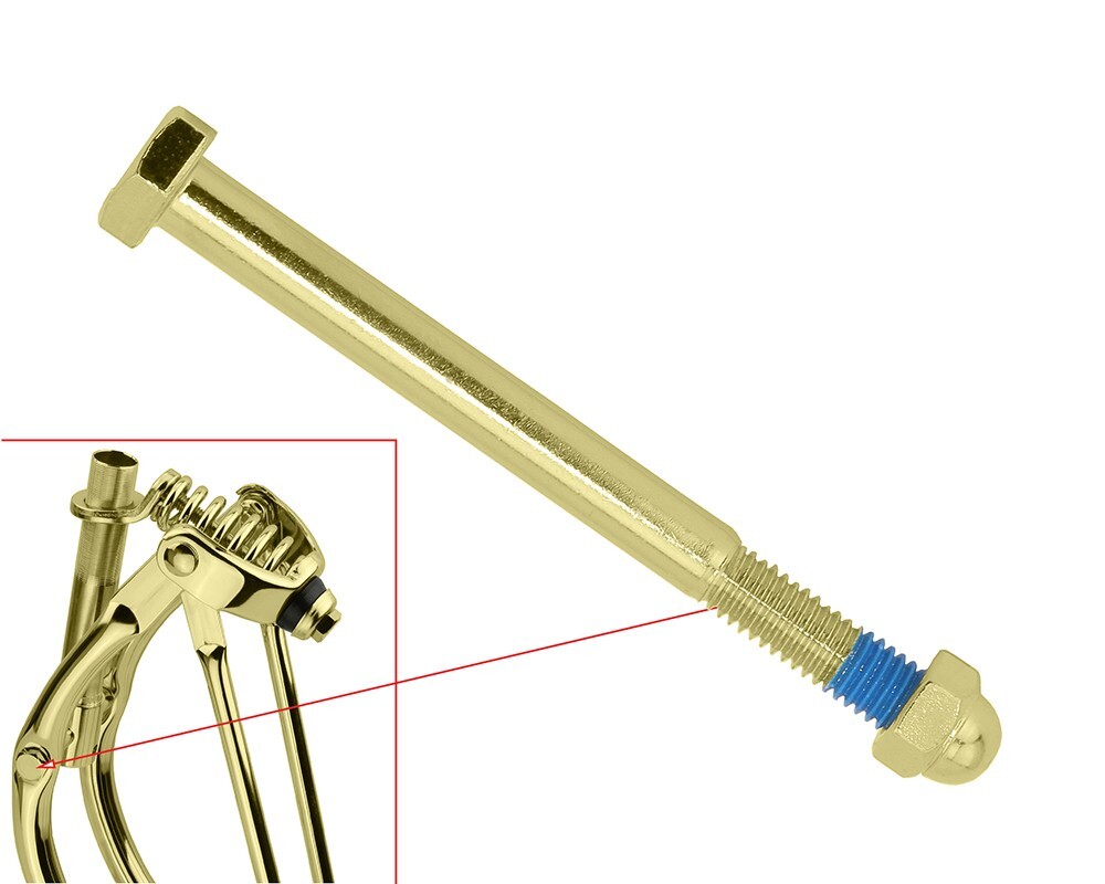 SPRING FORK CENTER BOLT/NUT GOLD
