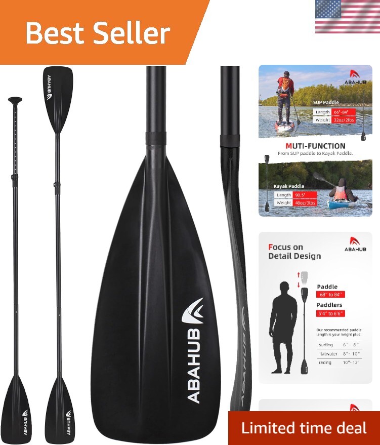Durable Nylon Blade SUP Paddle - Multi-Use Design for Beginners and Experts