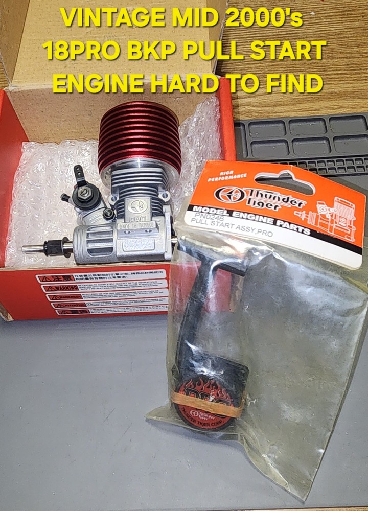 THUNDER TIGER PRO 18 BKP,PULL START KIT, NEW IN BOX,  POWERFUL VINTAGE ENGINE