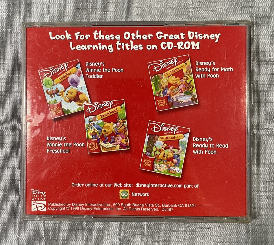 Disney's Winnie the Pooh Kindergarten CD-ROM PC Software Education Program