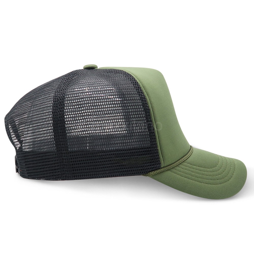 Trucker Hat Foam Mesh Snapback Adjustable Baseball Cap Solid Plain Army Men