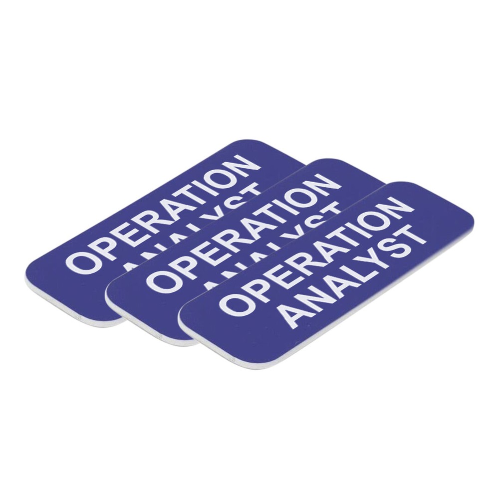 Operation Analyst 1 x 3" Name Tag/Badge, (3 Pack)