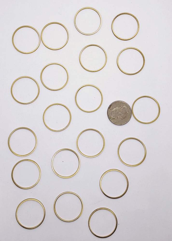 Closeout - 20pcs raw brass 27mm solid ring L703