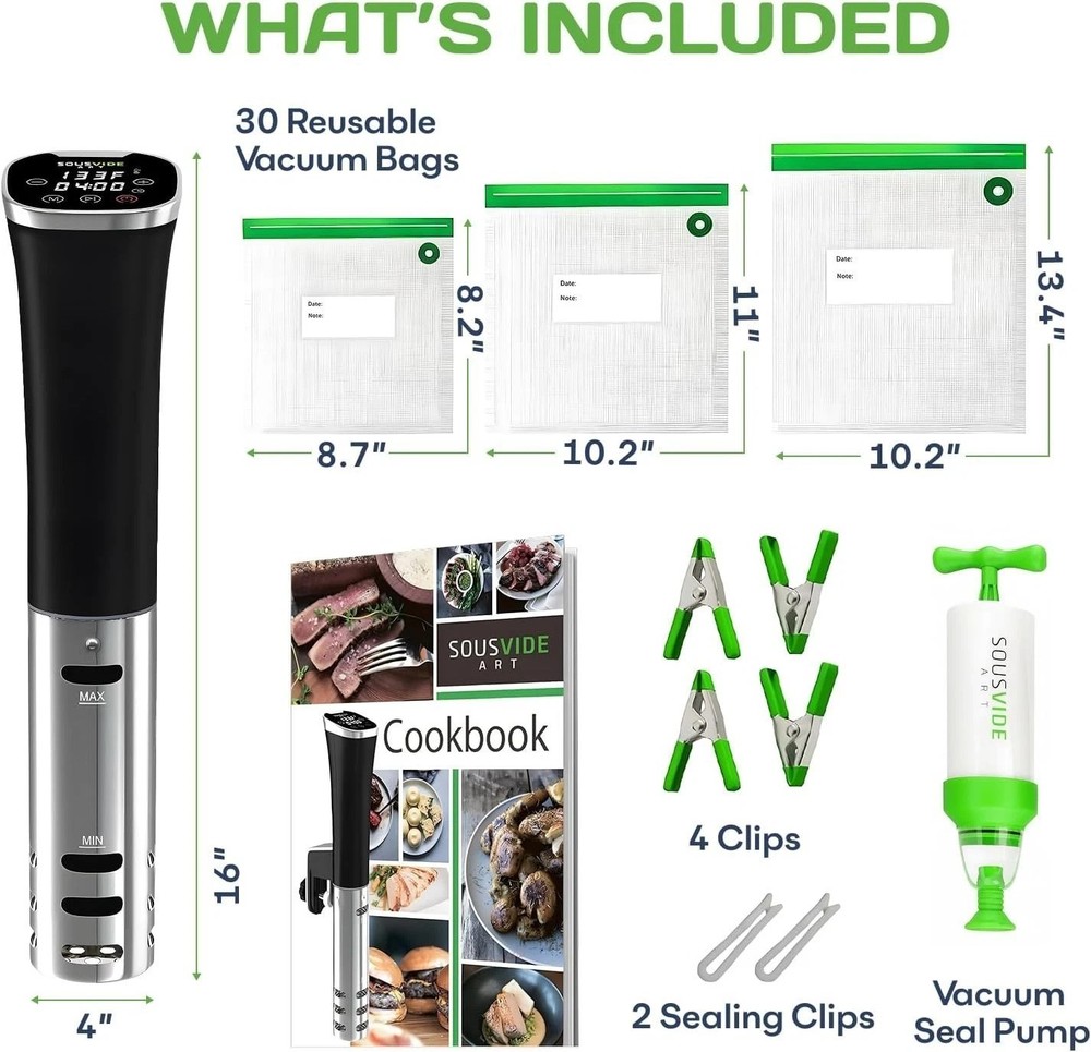 Stainless Steel Sous Vide Machine with Digital Timer for Precision Cooking