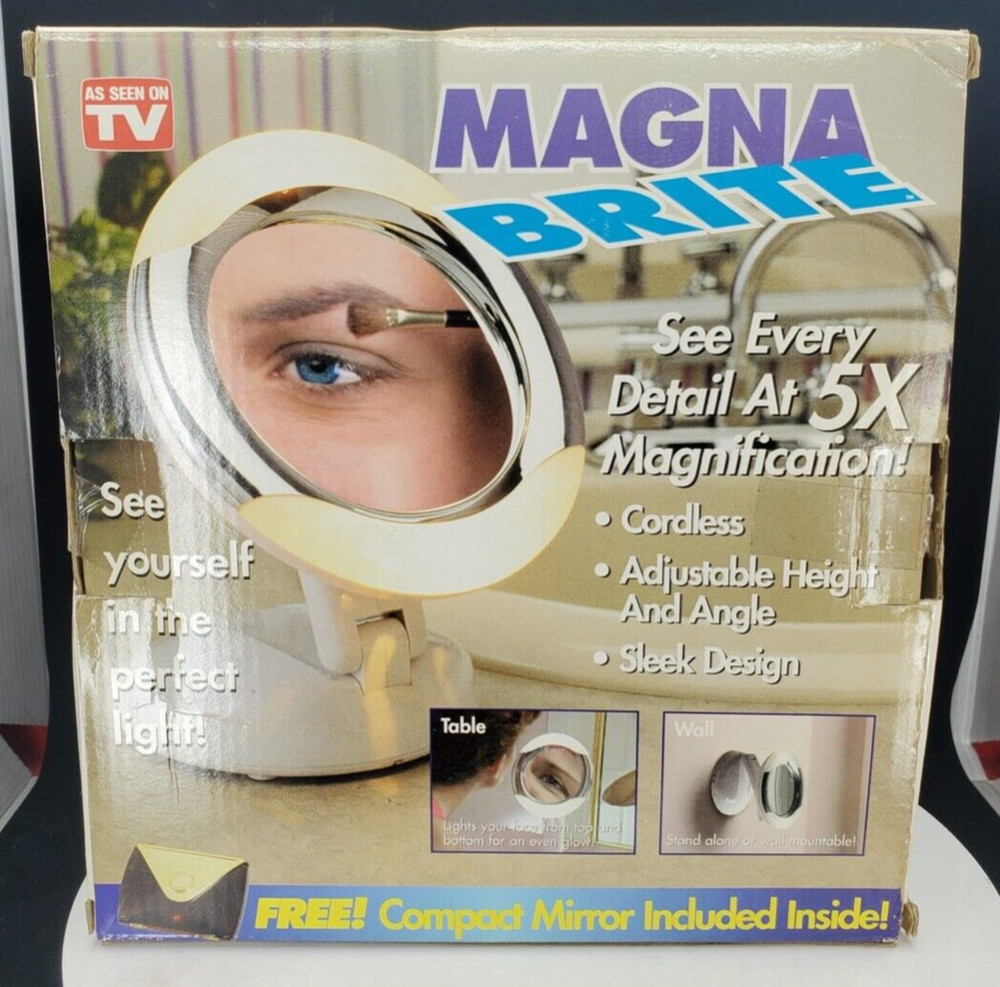 Magna Brite 5x magnifying mirror -New