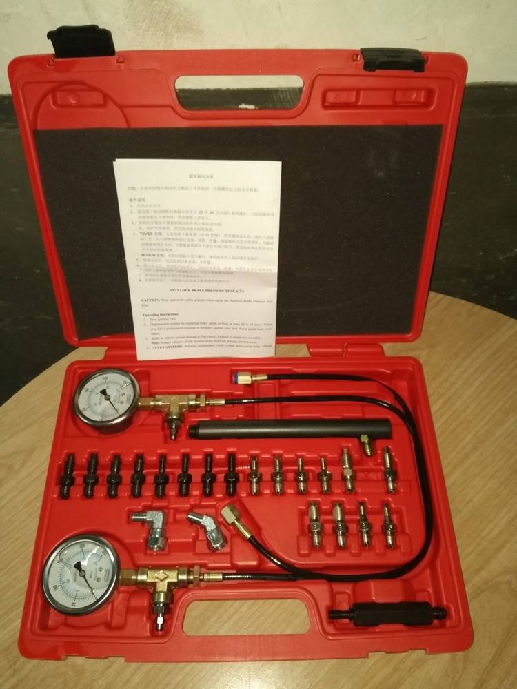 Brake Pressure Test Testing Kit Service Tool Master Cylinder Valve Mechanic Set