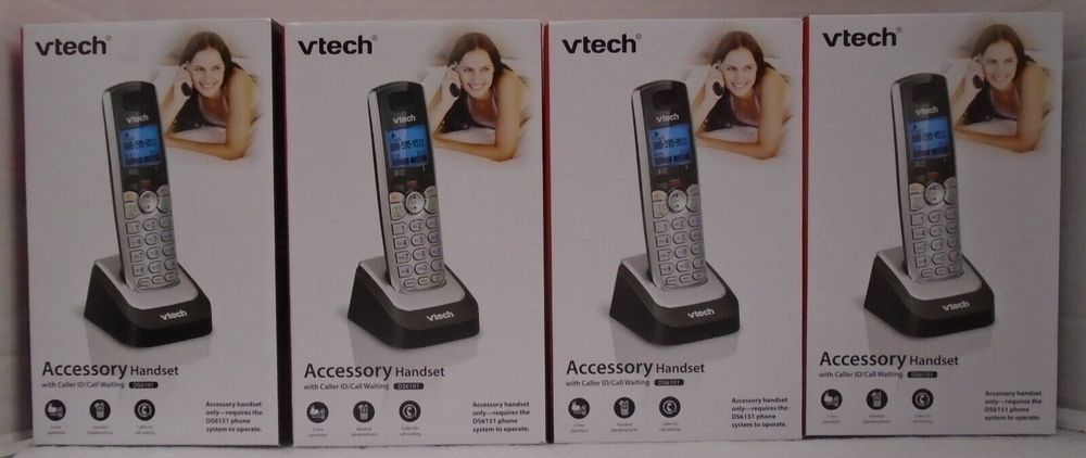 Vtech 4 Pack DS6101 Extra Accessory Expansion Additional Handsets for DS6151 New