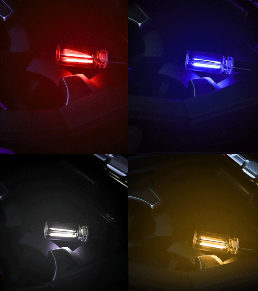 1PCS Blue Touch Control Car USB LED Light Atmosphere Night Light Dimmable New