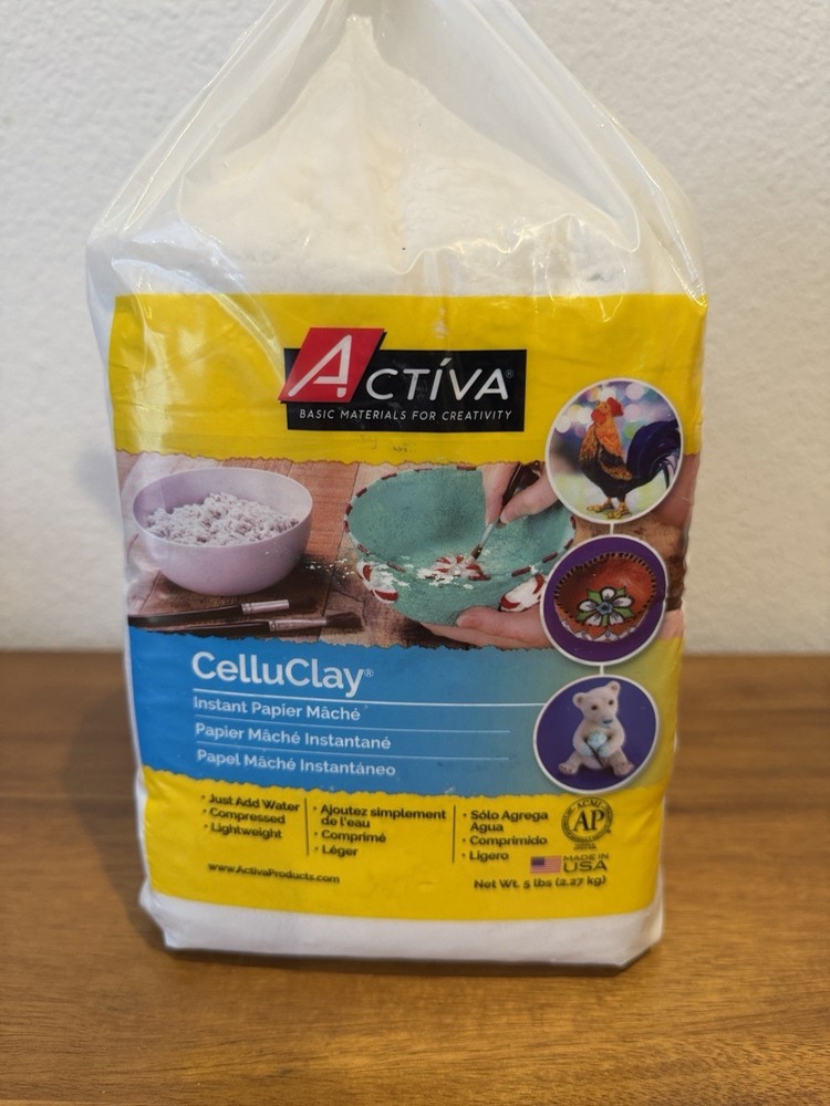 ACTIVA Basic Materials For Creativity CelluClay 4 LBS White See Description