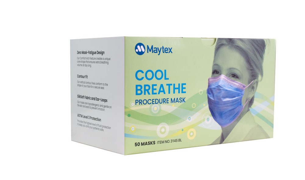 Cool Breathe Level 3 Earloop Face Mask with Comfort Arch, Blue