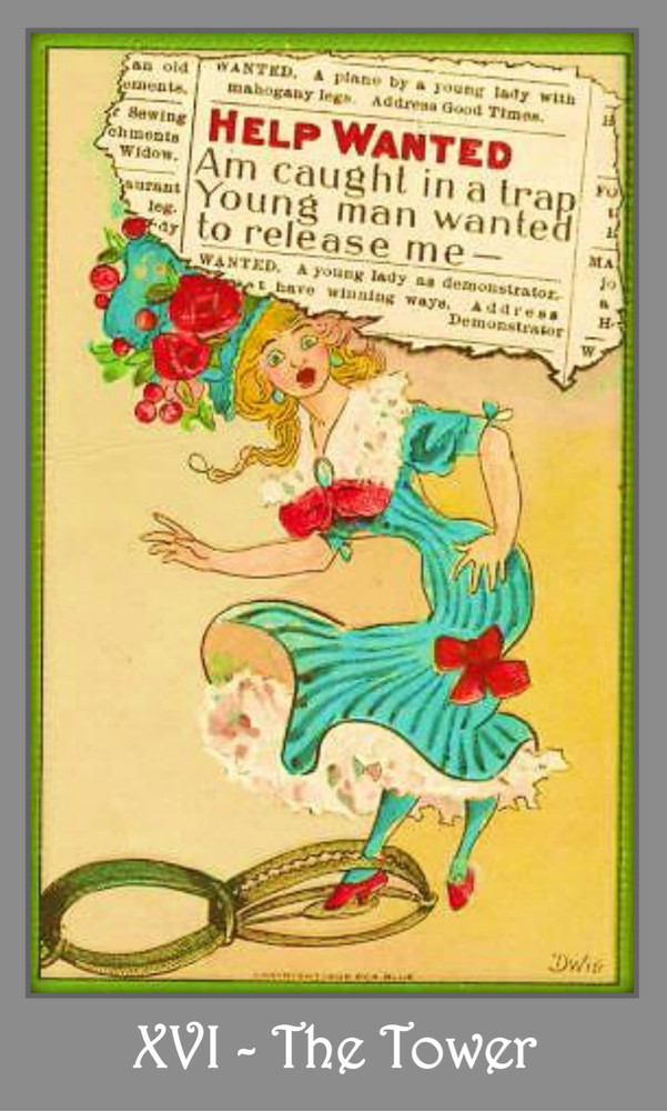 Comic Tarot deck. Vintage fortune teller tarot cards