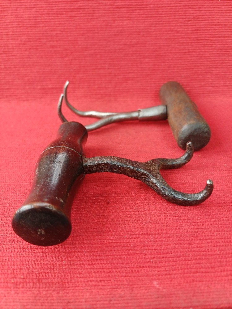 2 x Antique Dockers Bale/ Sack Hooks