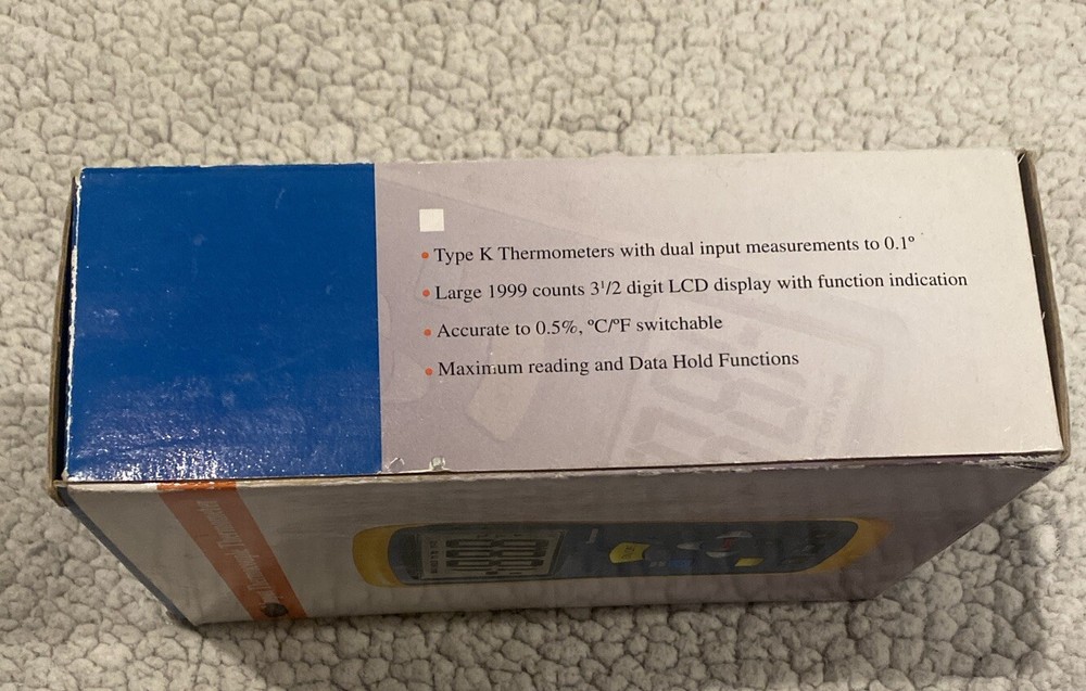NIB Cen-Tech 92242 Single Input Thermocouple Thermometer w Case, Tools, Manual