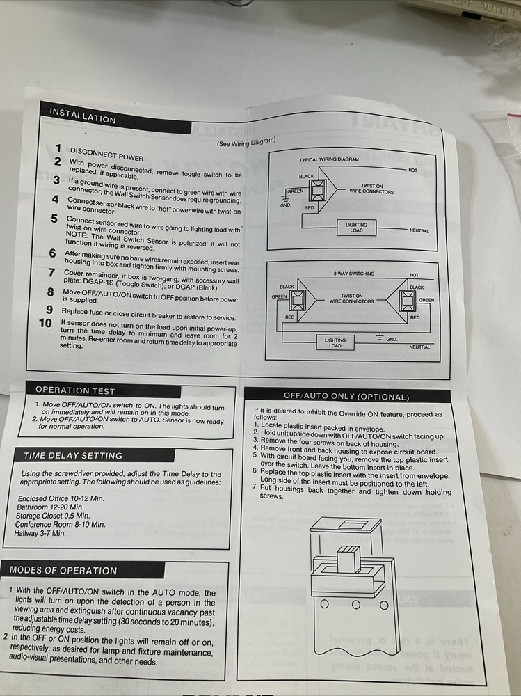 Bryant Infrared Motion Switch MSWS1277