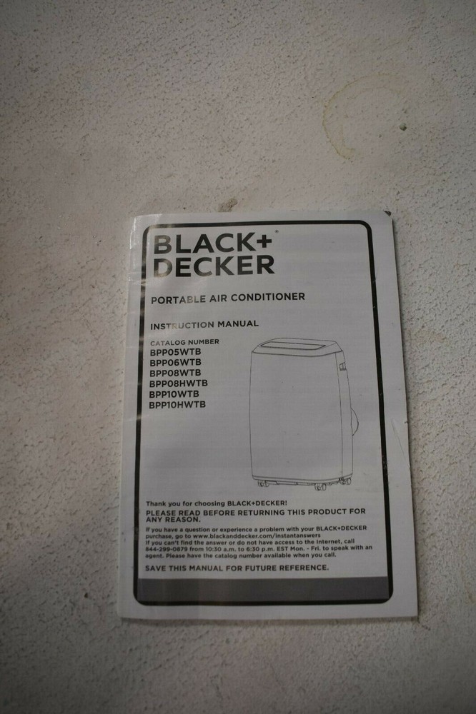 Black+Decker White Portable Air Conditioner With Remote Control 10000 BTU