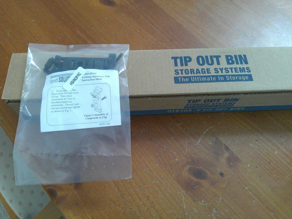 Quantum Storage Systems Qtb309gy Plastic Tip-Out Bin Gray W/ Locking CLIPS