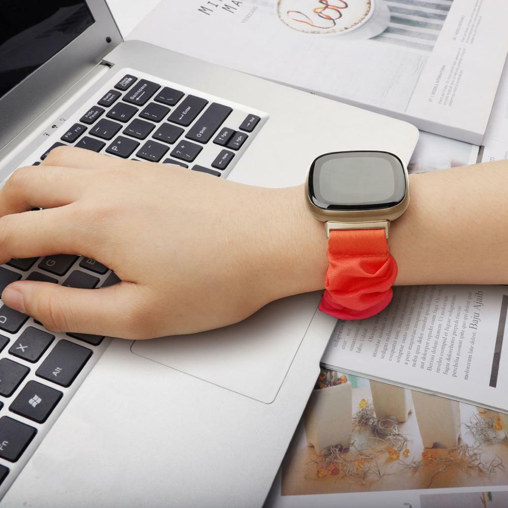 For Fitbit Versa 3 / Sense Scrunchie Wrist Loop Watch Band Strap Bracelet