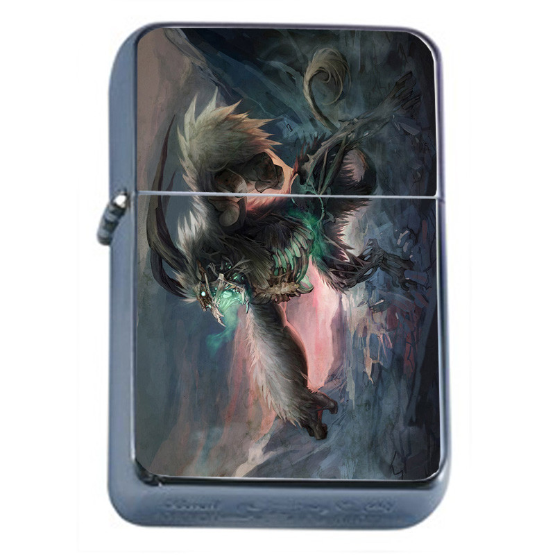 Mythical Creatures D2 Flip Top Oil Lighter Wind Resistant