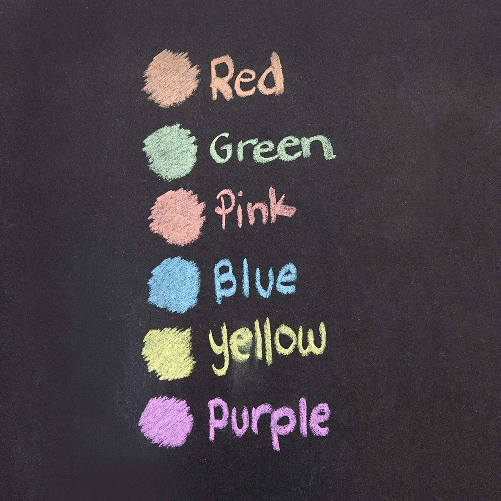 3 Pack - Assorted Dustless Chalk Non-toxic Drawing Home school Office