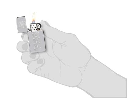 Zippo Lighter - Customized Engraved Message Honeycomb Pattern Design 46270