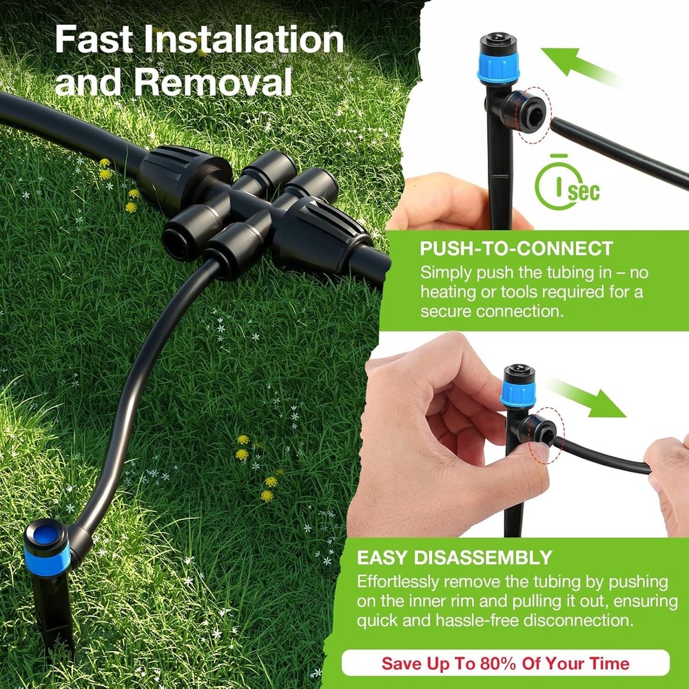Greenhouse Micro Drip Irrigation Kit - 226ft Automatic Watering System
