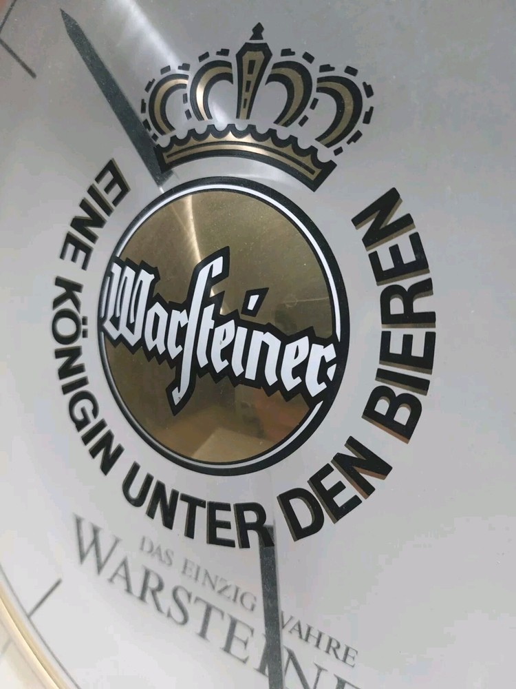 Vintage WARSTEINER Wall Clock Large Bar RESTAURANT DECOR