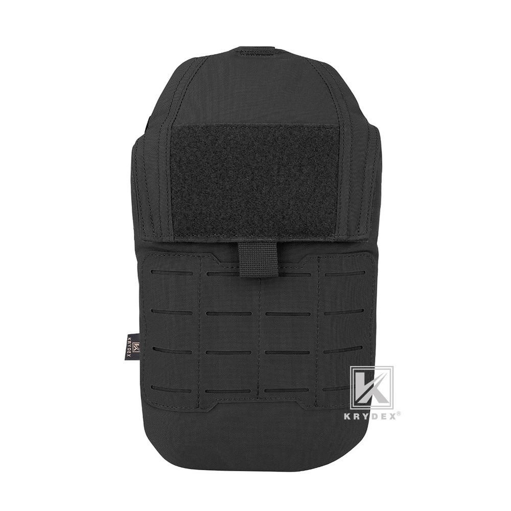 KRYDEX Tactical Hydration Carrier MOLLE Backpack Panel 1.5L Water Bladder Black