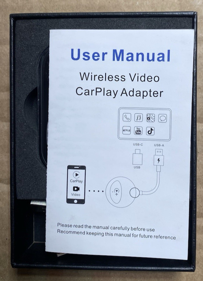 Wireless video carplay adapter