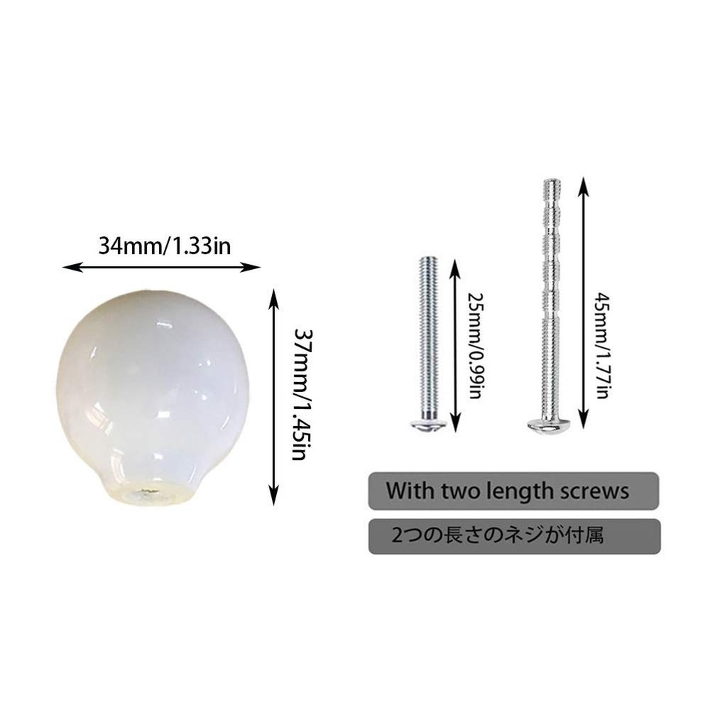 6Pcs White Ceramic Knobs Round Drawer Pulls Vintage Spherical Cabinet Handles...