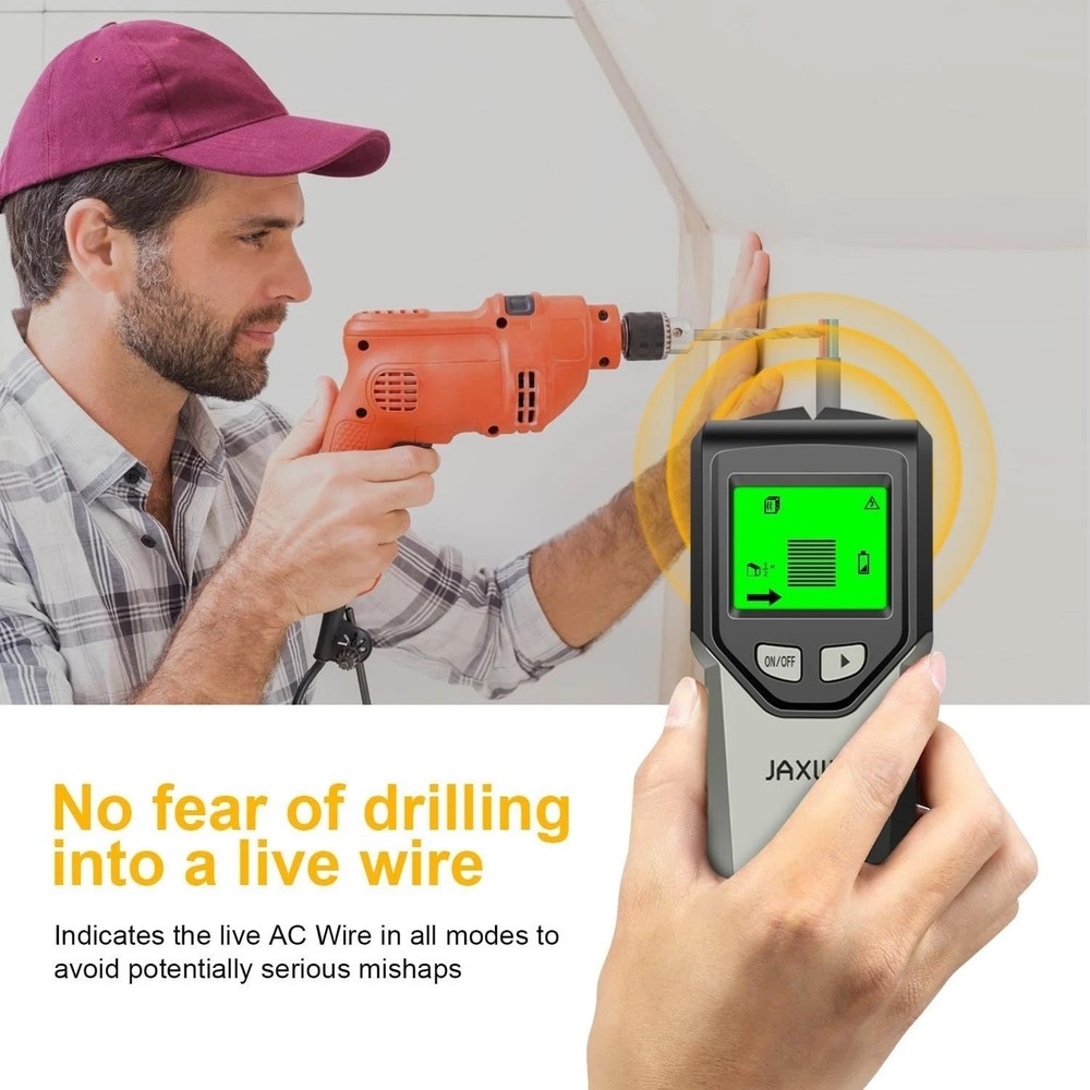Accurate Stud Finder Tool with Backlit LCD Display for Home Improvement Projects