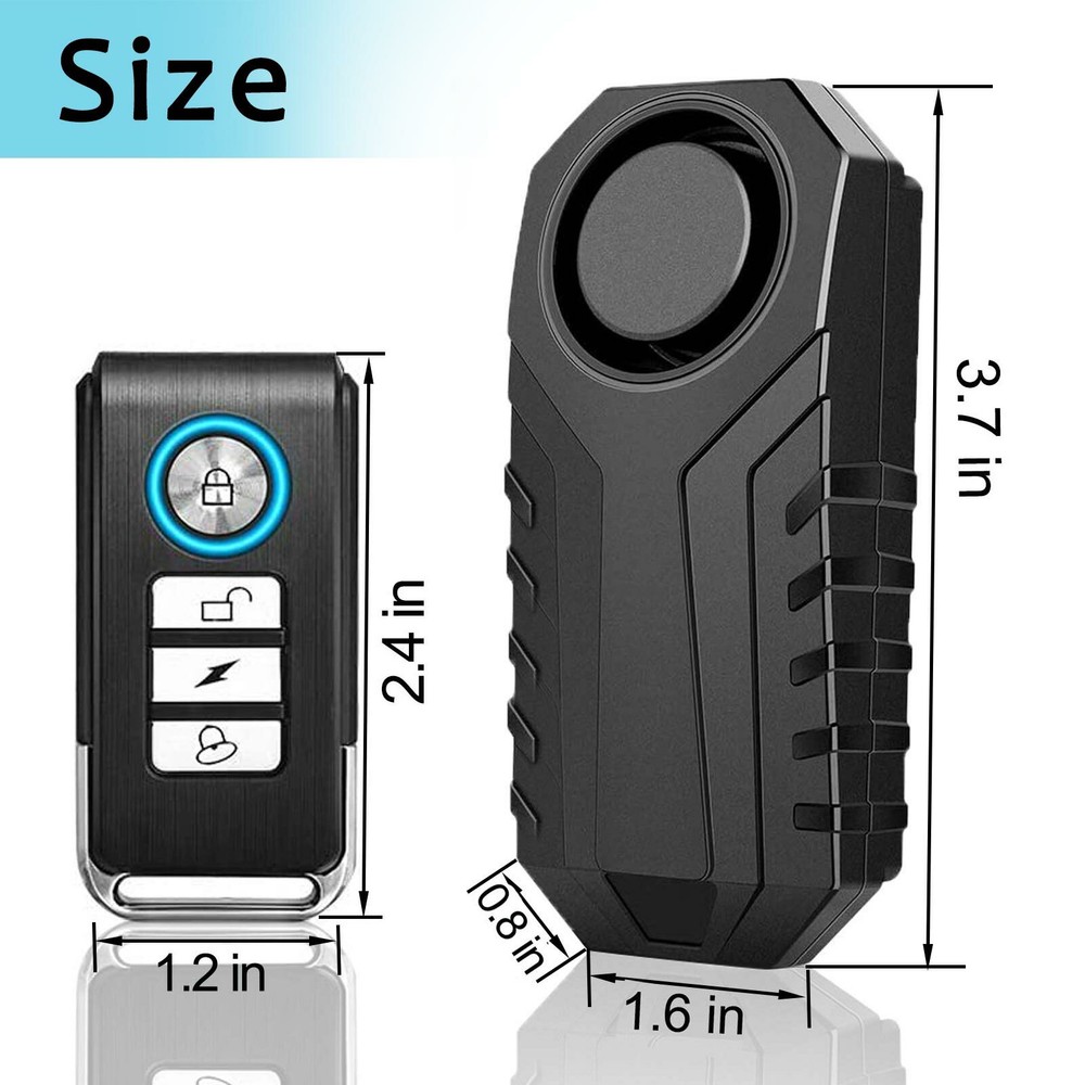 Keyless Alarm 7 Sensitivity Adjust Window Door Extra Security Vibration Trigger