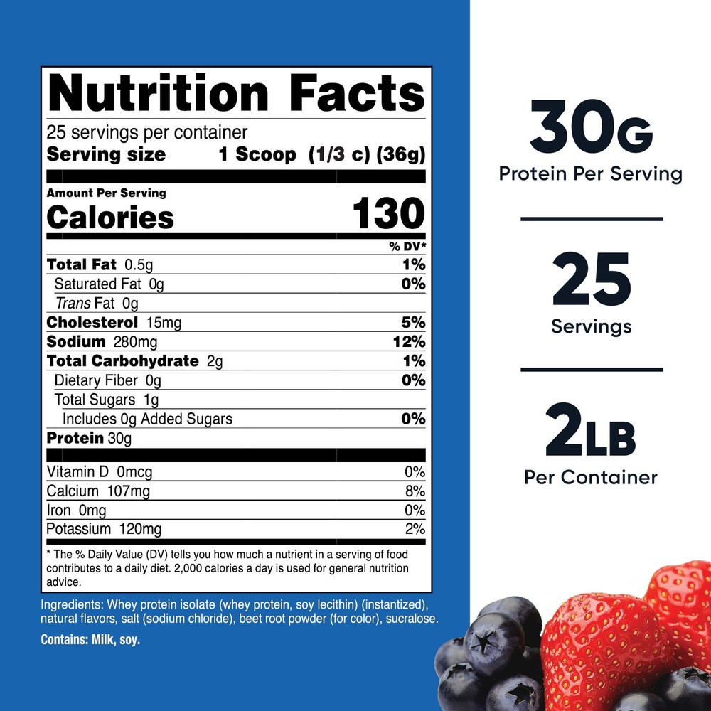 Nutricost Whey Protein Isolate (Strawberry Acai, 2 Pounds)