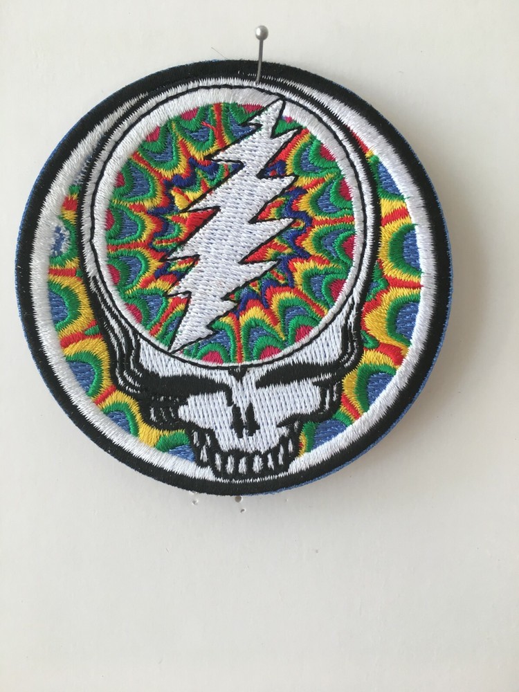 STEELER GRATEFUL DEAD WHITE BOLT PATCH
