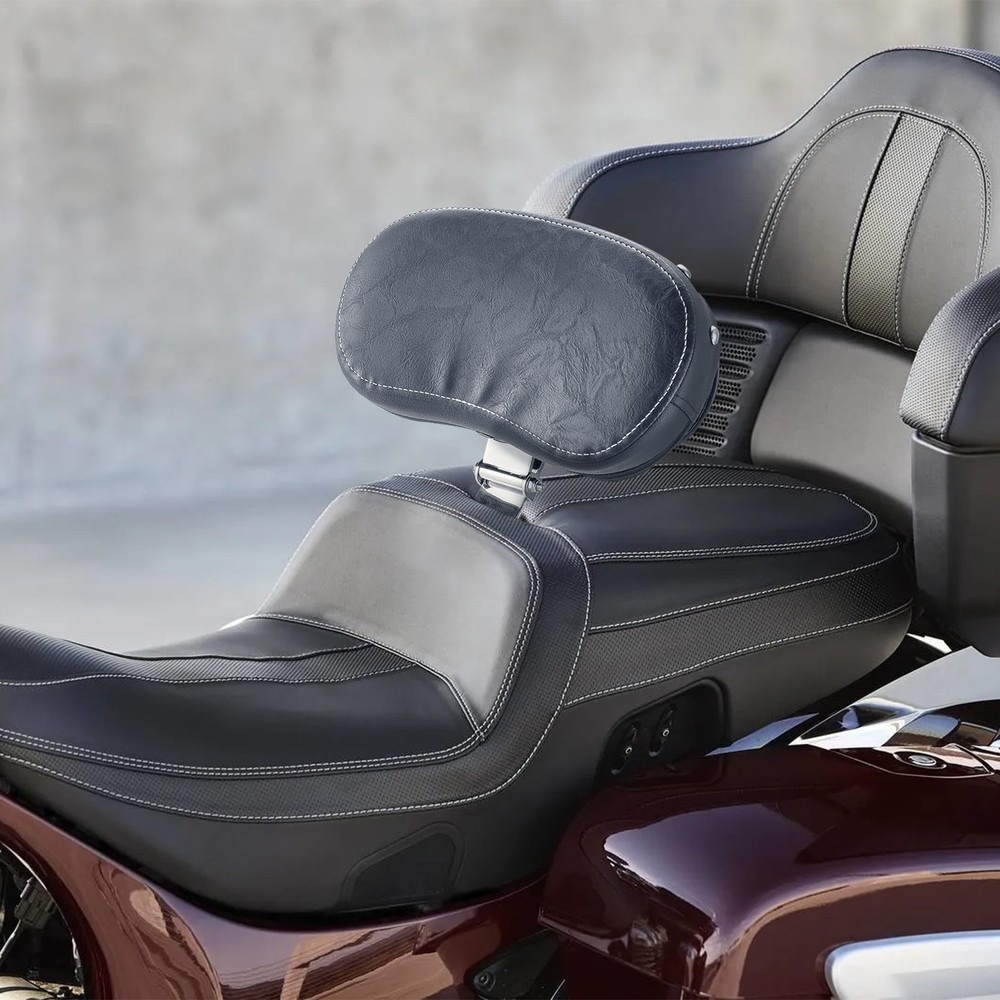 Plug-In Adjustable Studded Driver Backrest w/Mount Bracket For Indian Chieftain