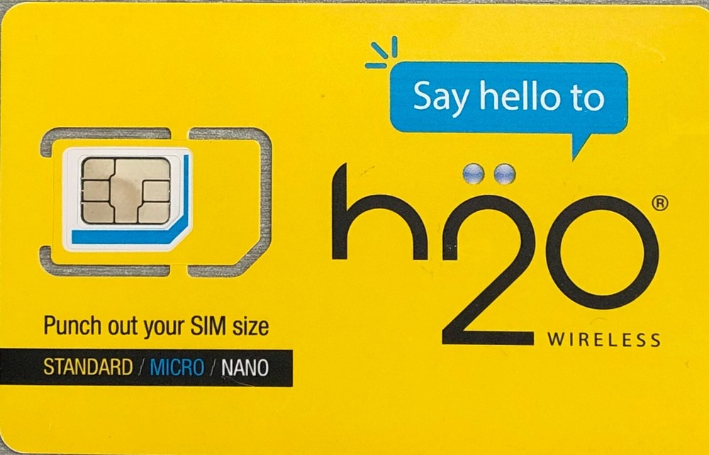 H2O PREPAID SIM CARD_UNLIMITED TALK, TEXT & DATA $100_60 DAYS