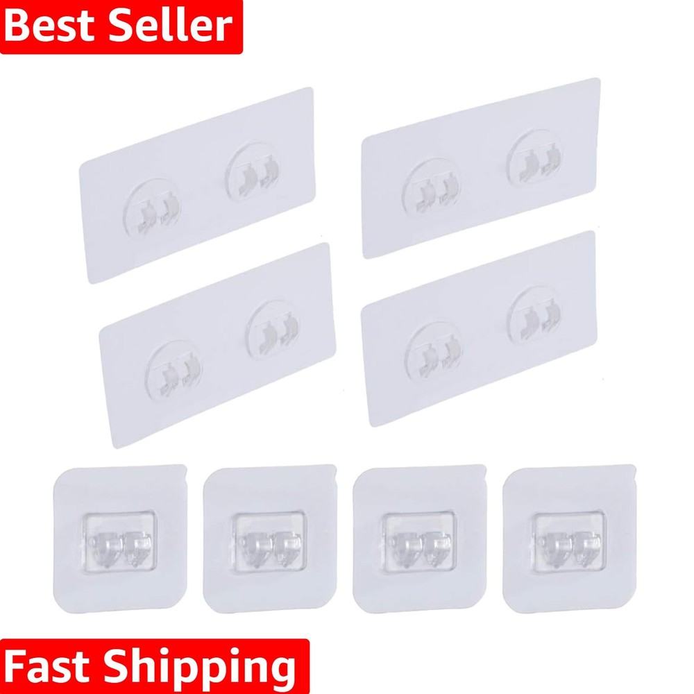 Minimalist 8-Pack Corner Shower Caddy Adhesive Strips - Easy Installation