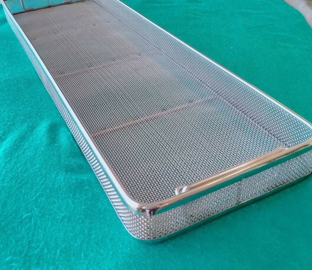 Sterilization Micro Mesh Tray Basket Surgical Autoclave Holding Instruments