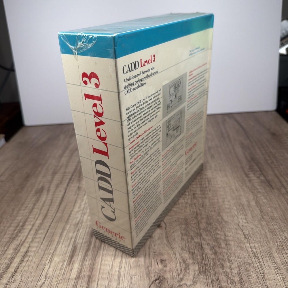 IBM PC Generic 3D Drafting CADD Level 3 VINTAGE Software SEALED