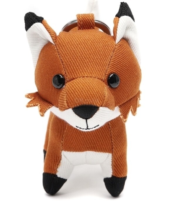 Maison Kitsune Fox Bag Charm Keychain Keyring
