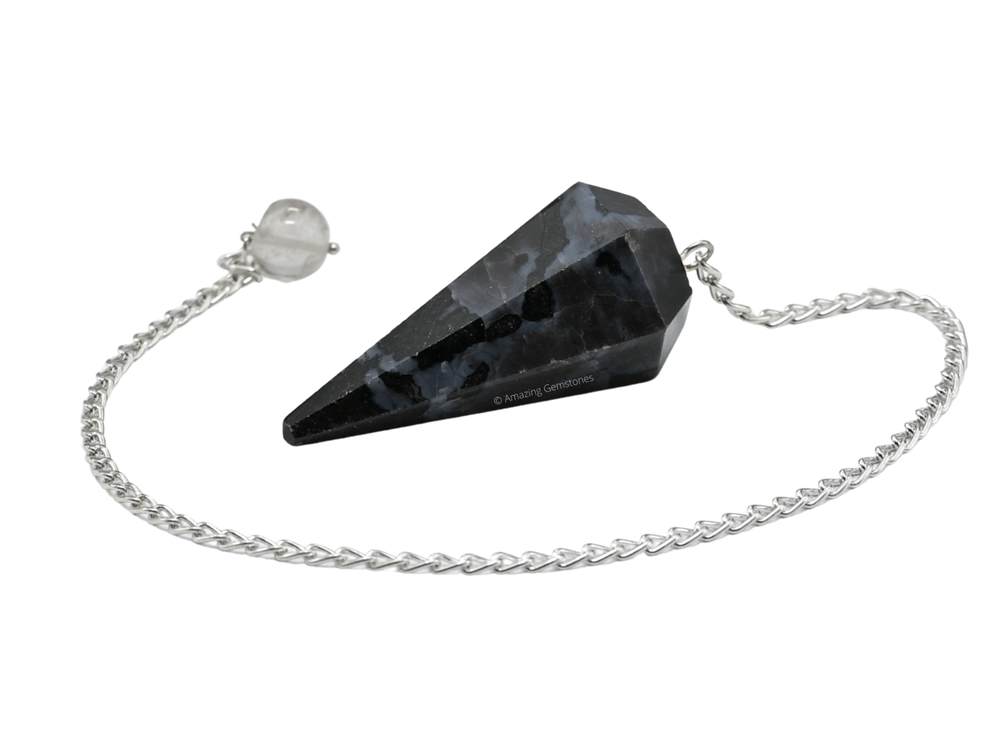 Indigo Gabbro Dowsing Crystal Pendulum