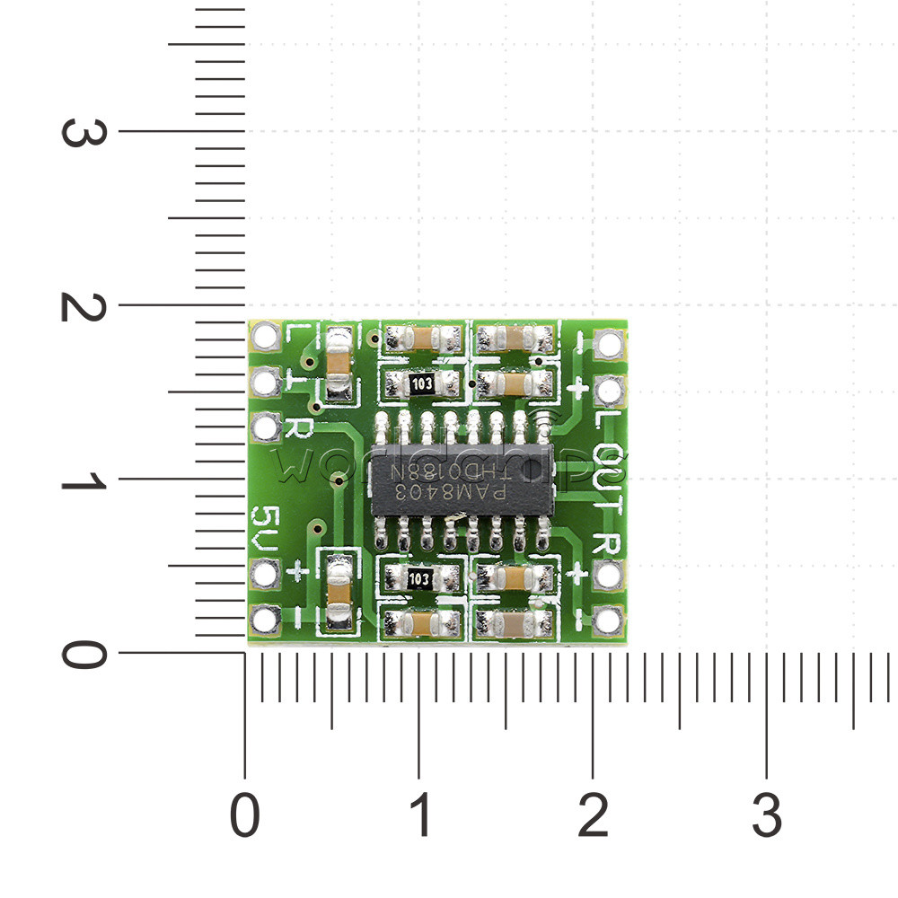 5pcs PAM8403 Mini 2 Channel Stereo 3W Class D Audio Power Amplifier Module Board