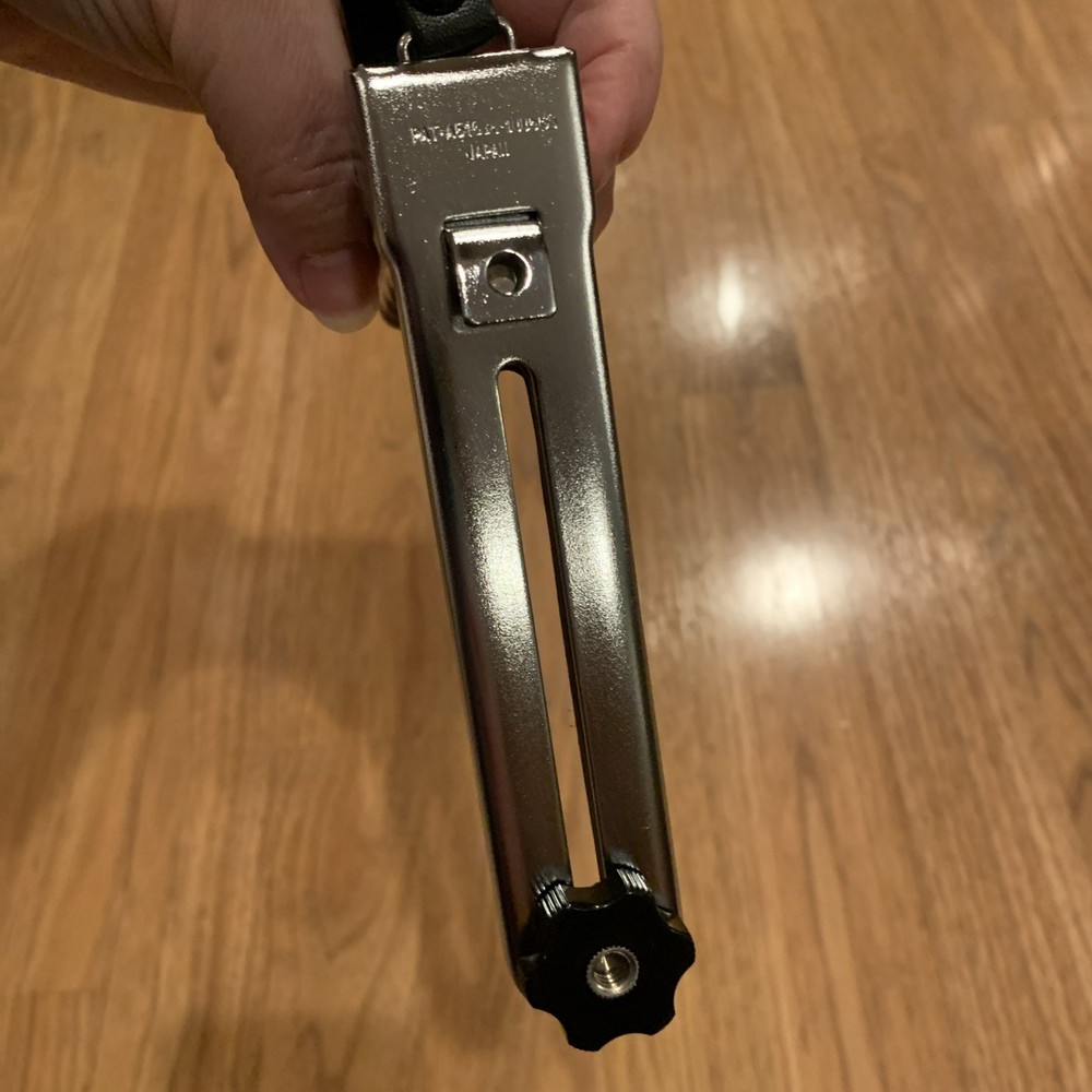 Universal Push Button Adjustable Flash Bracket and Camera Grip or Handle, exc