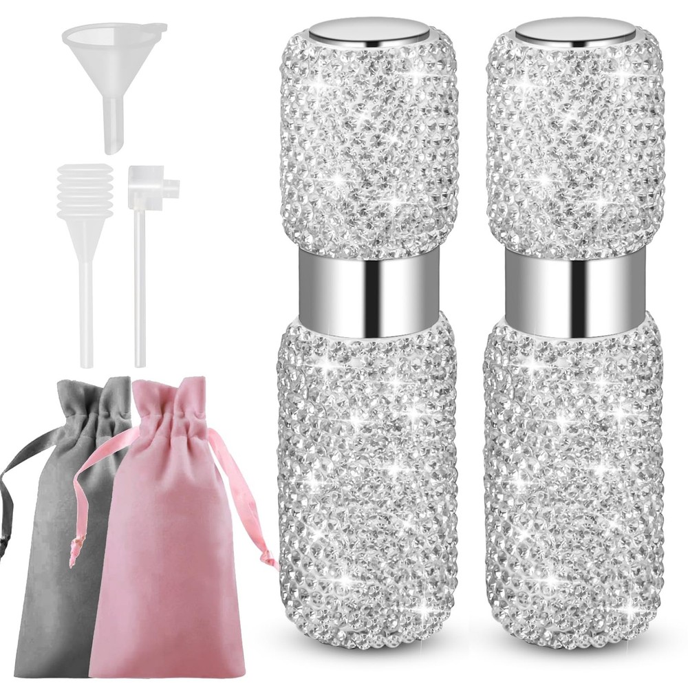 Portable Refillable Perfume Atomizer 8ml Travel Spray Bottle 2-Pack Mini Empty