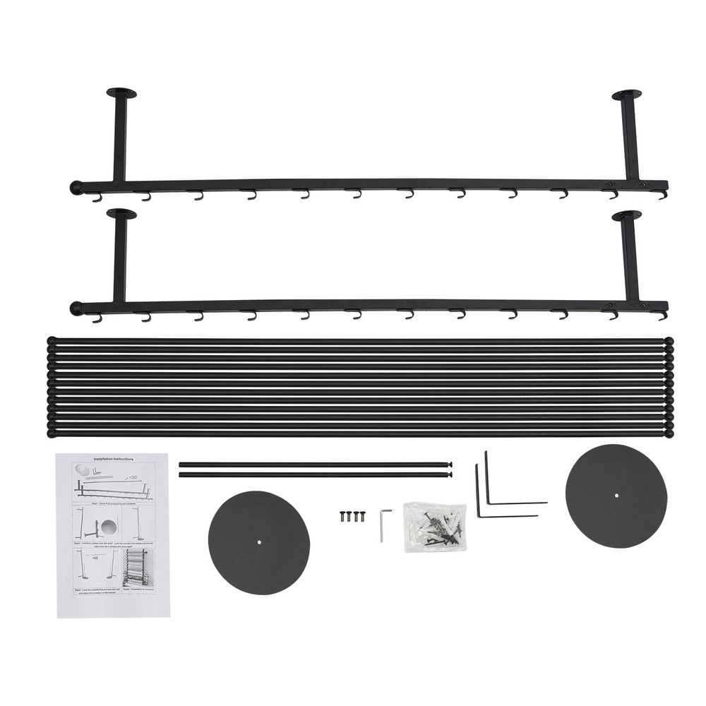 Wall-Mounted Display Rack, Wrapping Paper Ribbon Holder, Organizer