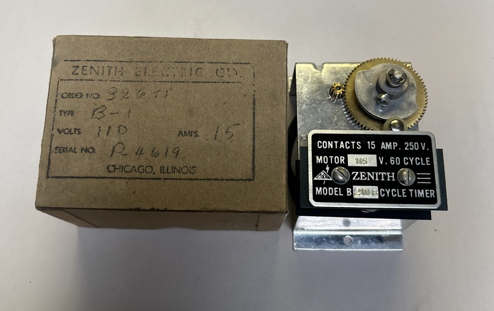ZENITH,B210S,CYCLE TIMER NOS